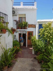 The garden restaurant Frigiliana. prettiest villages in spain.